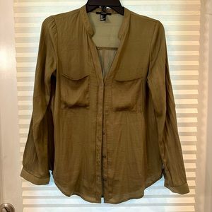 Hunter green blouse